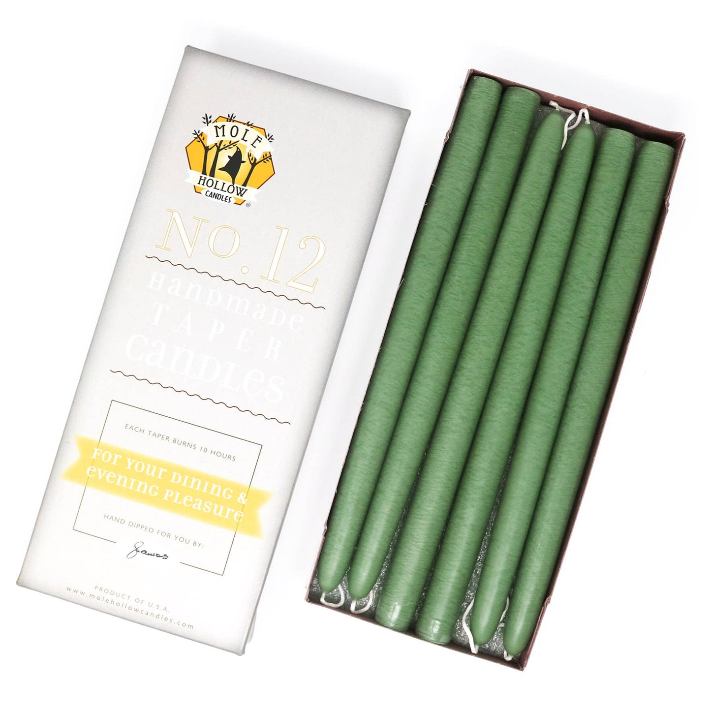 Colonial Green - Taper Candles