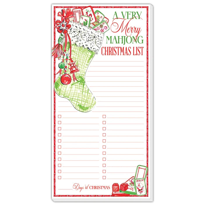 Very Merry Mahjong Christmas Notepad