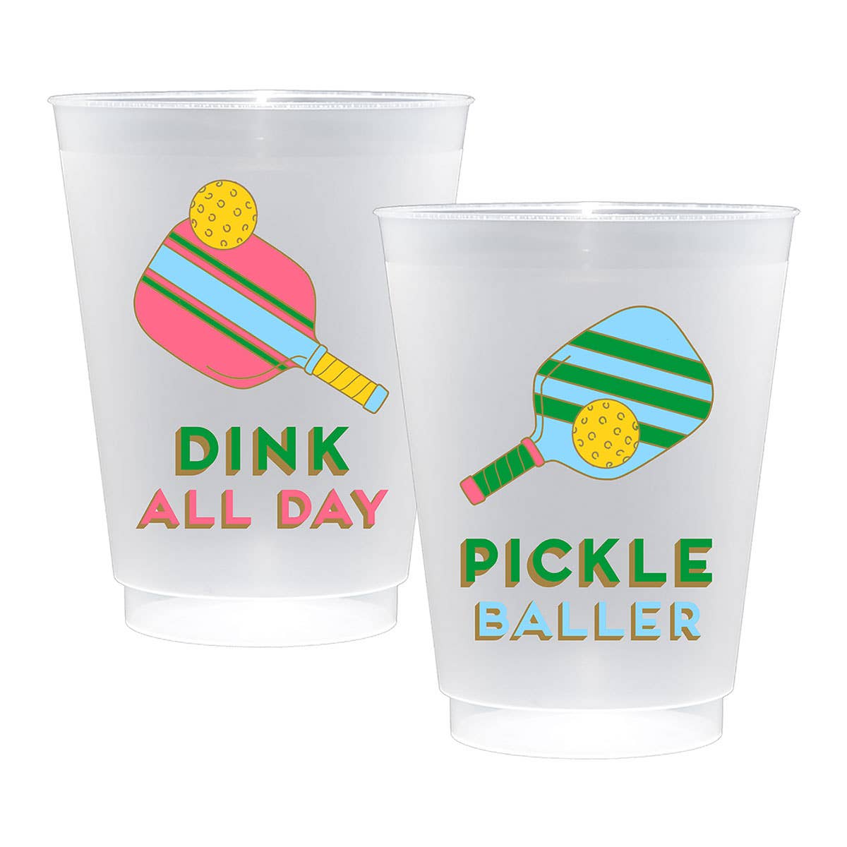 Pickleball Frost Flex Plastic Cups