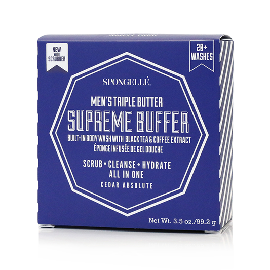 Men’s Cedar Absolute Body Wash Infused Supreme Buffer With Black Scrubber
