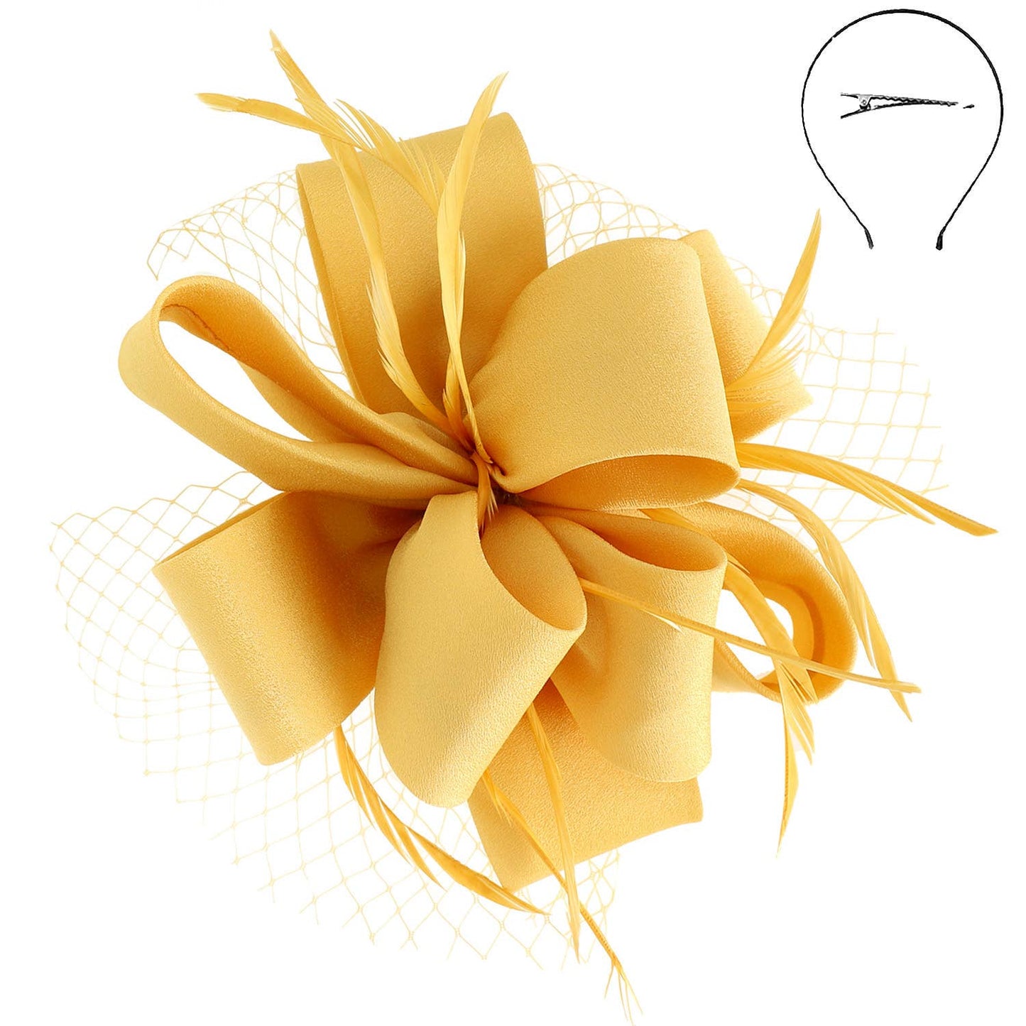 Feathered Sinamay Fascinator