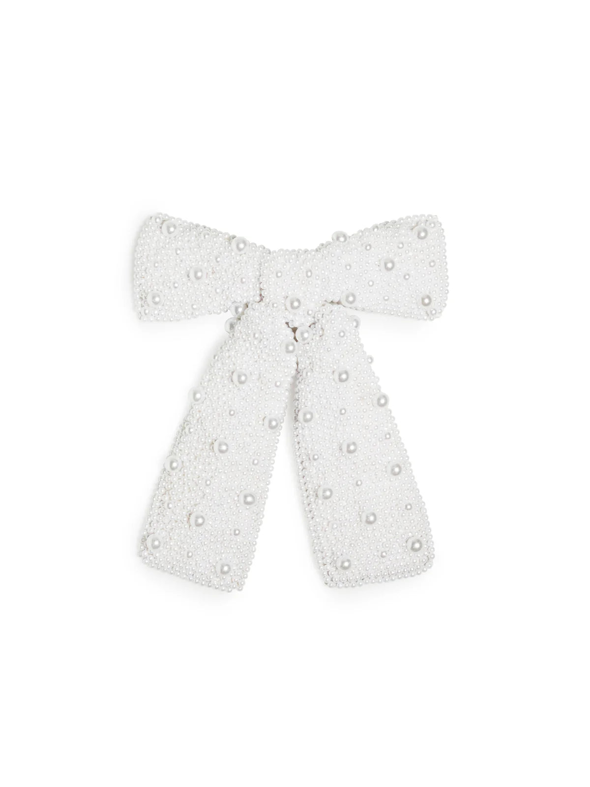 Shiraleah Ivory Beaded Bow Clip