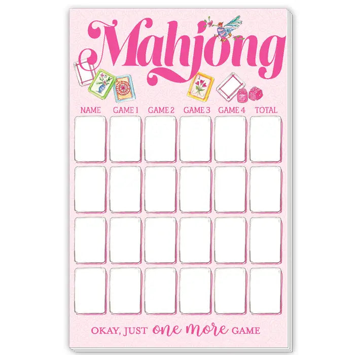 Handpainted Mahjong Score Pad Large Notepad