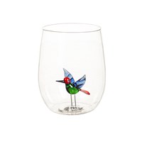 17oz. Stemless Figurine Glass w/ Gift Box, Hummingbird