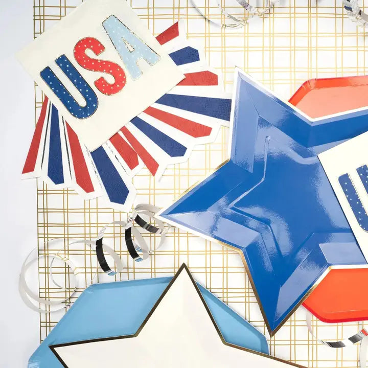 Americana Chic Beverage Napkins