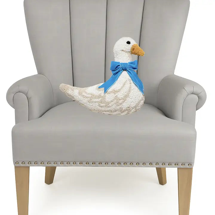 Goose Hooked Wool Pillow