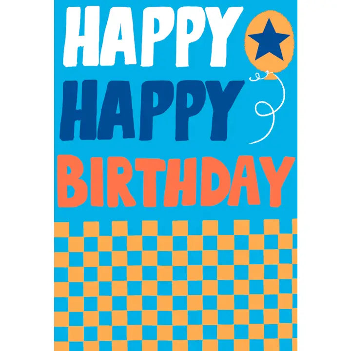 Birthday Text Blue Orange Greeting Card Paper Salad