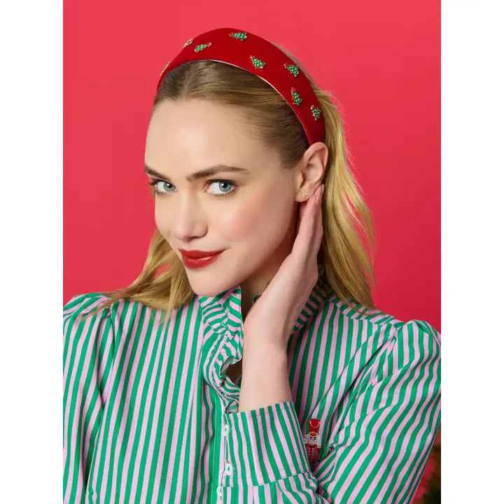 Velvet Tree Headband, Scarlet