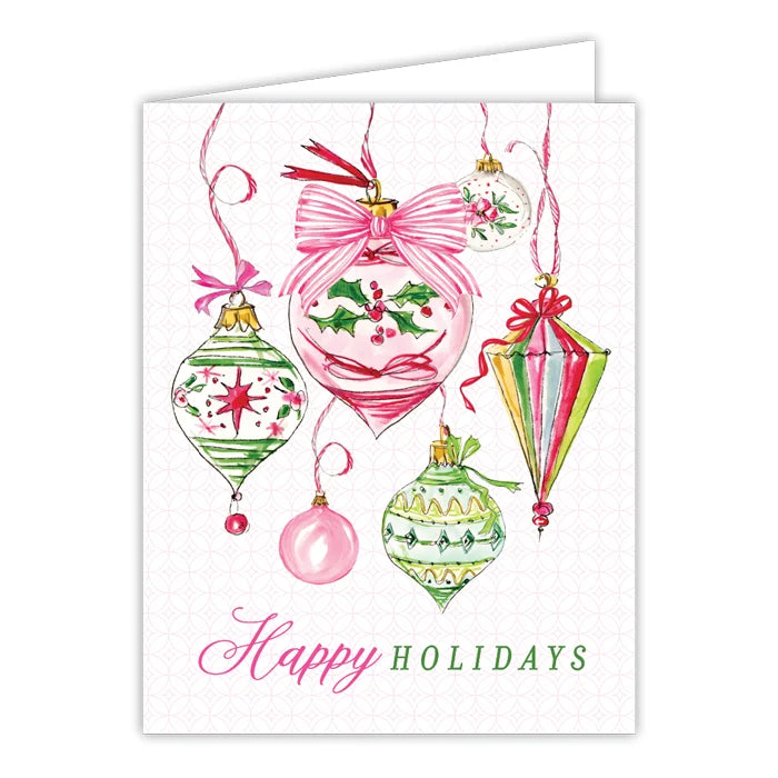Pink Ornaments Greeting Card Box Set 10