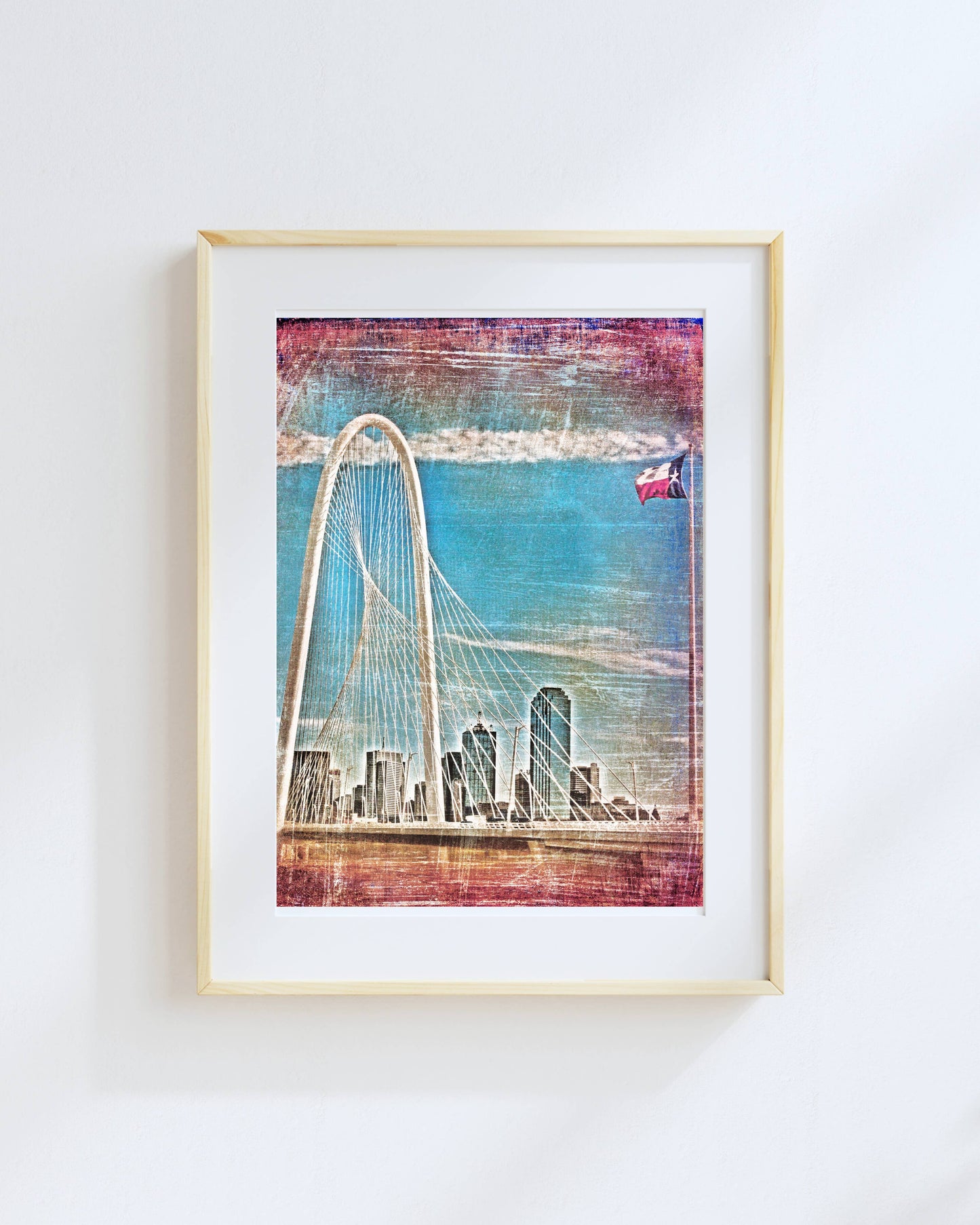Lone Chimney Print - Dallas Margaret Hunt Hill Bridge