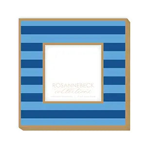 Gold Frame w/ Light Blue and Dark Blue Stripes