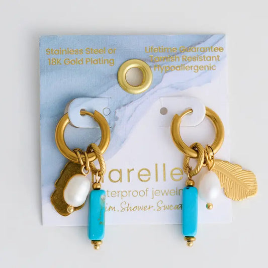 Narelle Pearl Kyanite Earrings