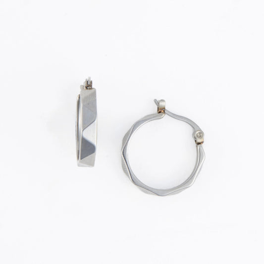 Waterproof Abstract Hoop Earrings in Gold & Silver