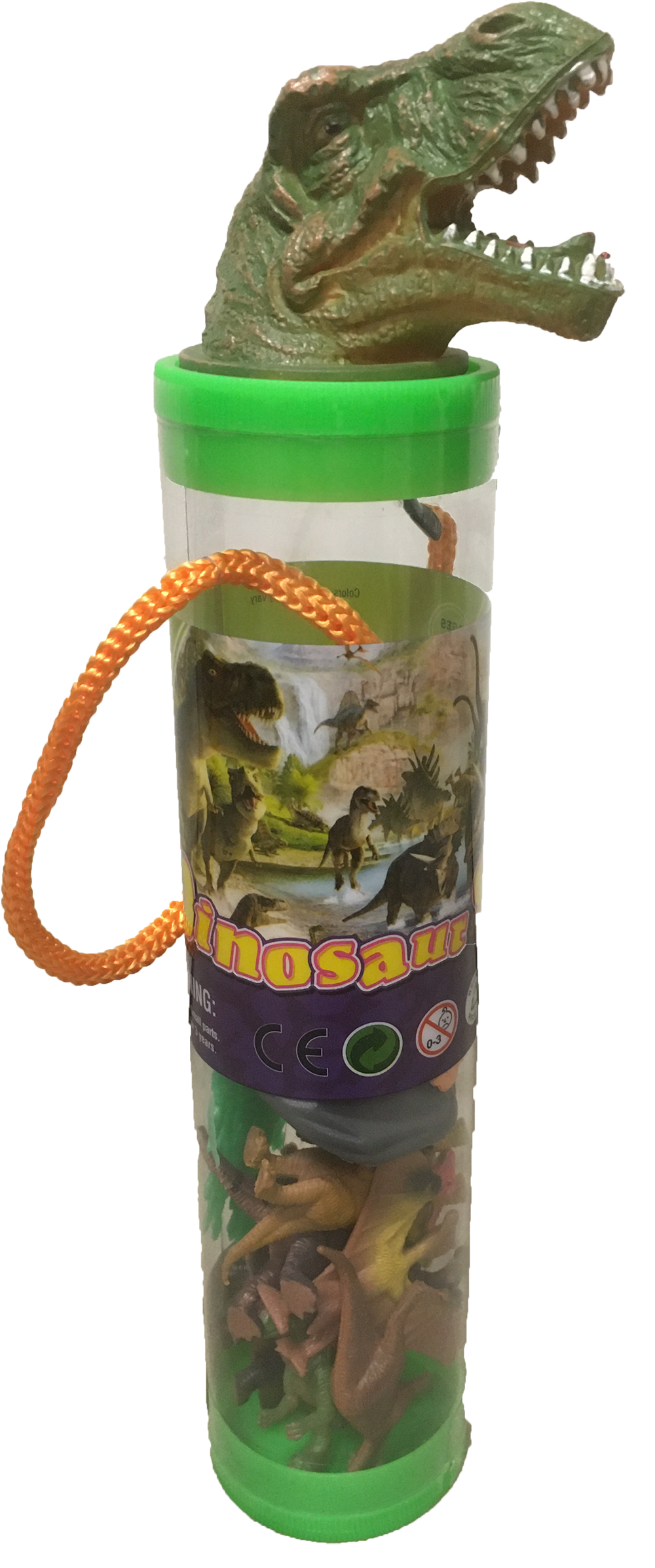 Dinosaur Figurines with T-Rex Head Topper