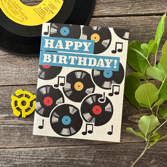 Happy Birthday Card - Records