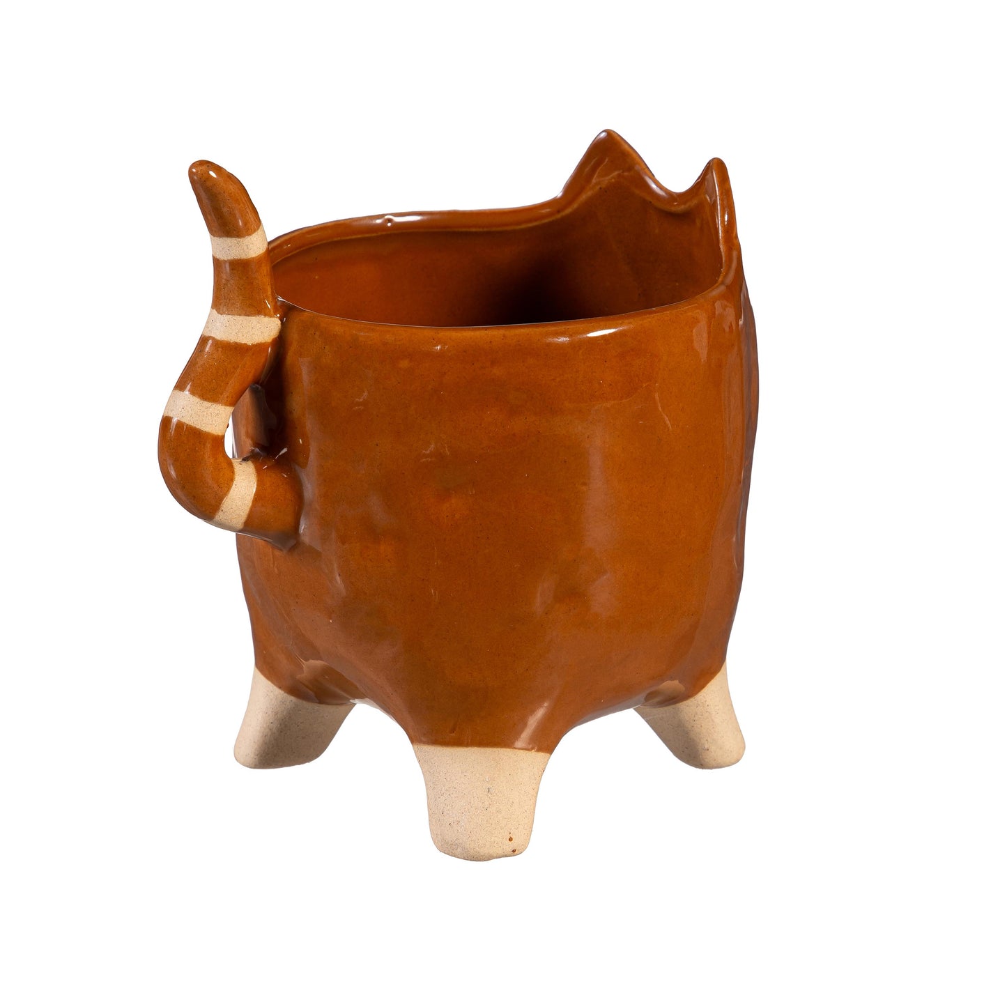 Petal & Plow Ceramic Cat Planter