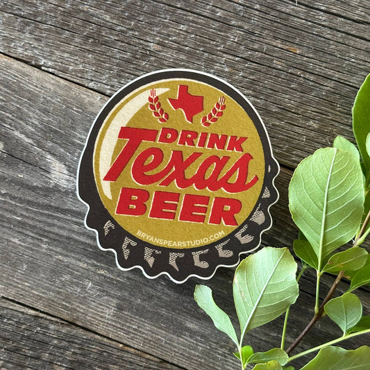 Drink Texas Beer Sticker