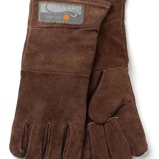 Outset Brown Leather Grill Gloves - Set of 2
