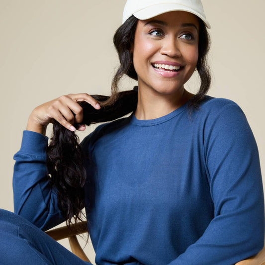 Women's Cloud Dream Crew Lounge Set - Indigo