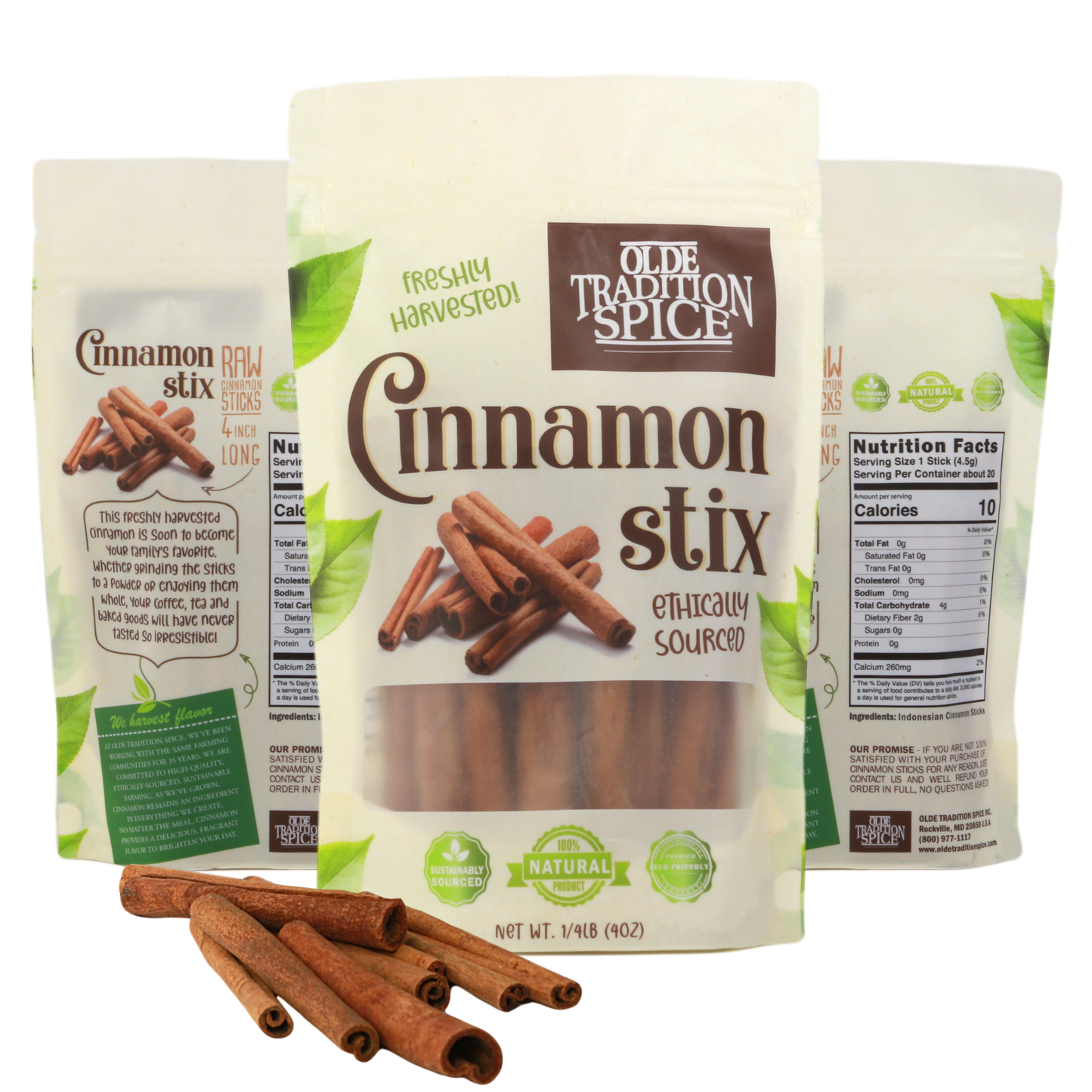4 Inch Cinnamon Sticks - 4 Ounce Bag