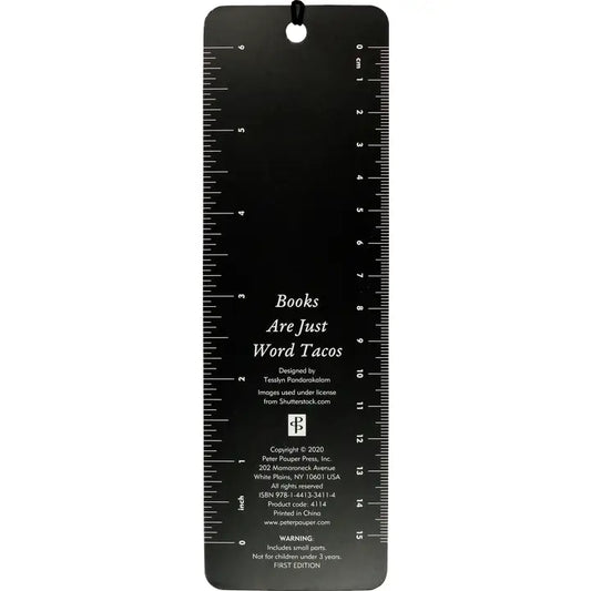 Books Are Just Word Tacos Beaded Bookmark