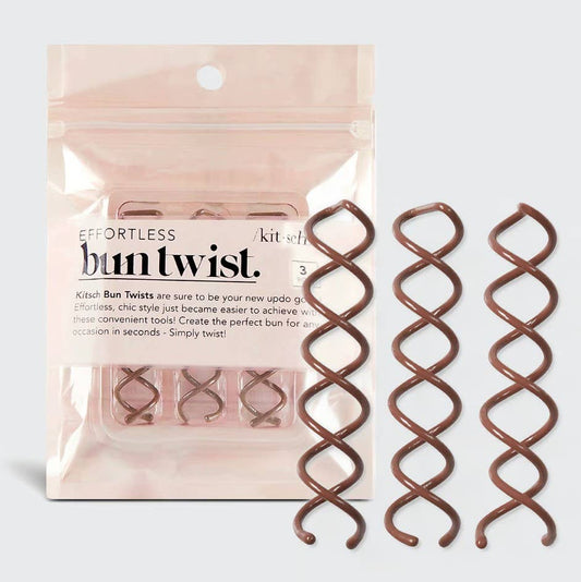 Bun Twist 3 Pack - Brown