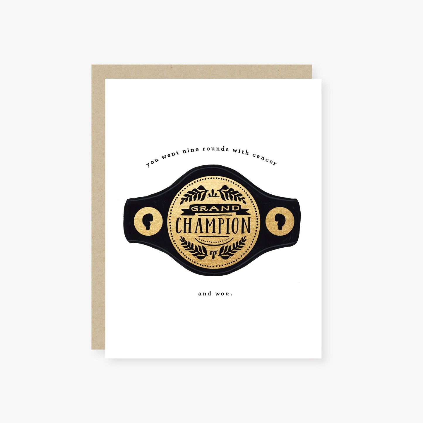 Went Nine Rounds Foil Cancer Card