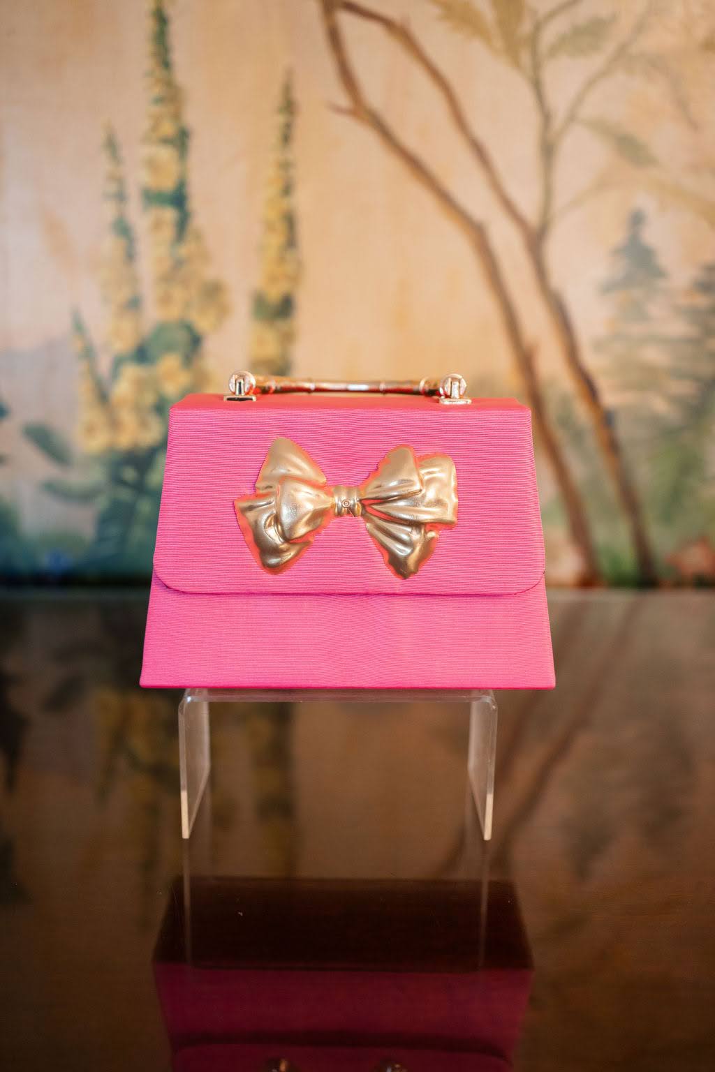 Lisi Lerch Gold Bow Lulu Handbag
