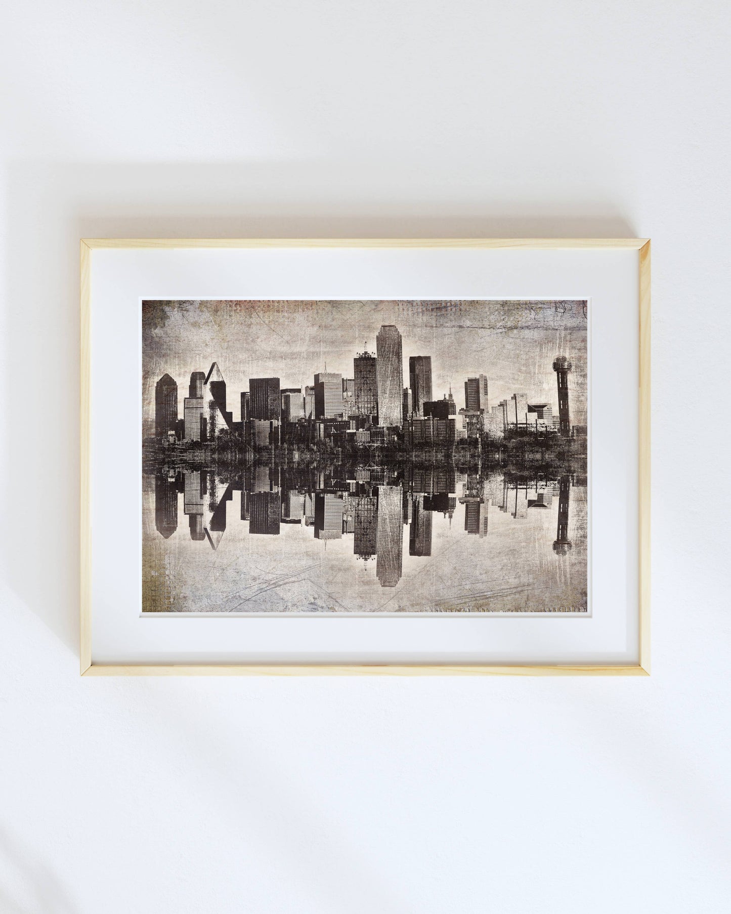 Lone Chimney Print - Dallas Skyline
