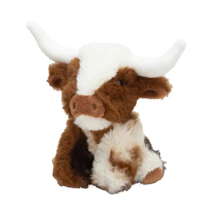 Mini Cream Brown Texas Cow + Gift Box