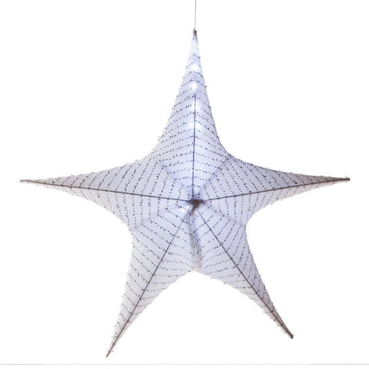 Red & Blue Large Lighted Fabric Stars