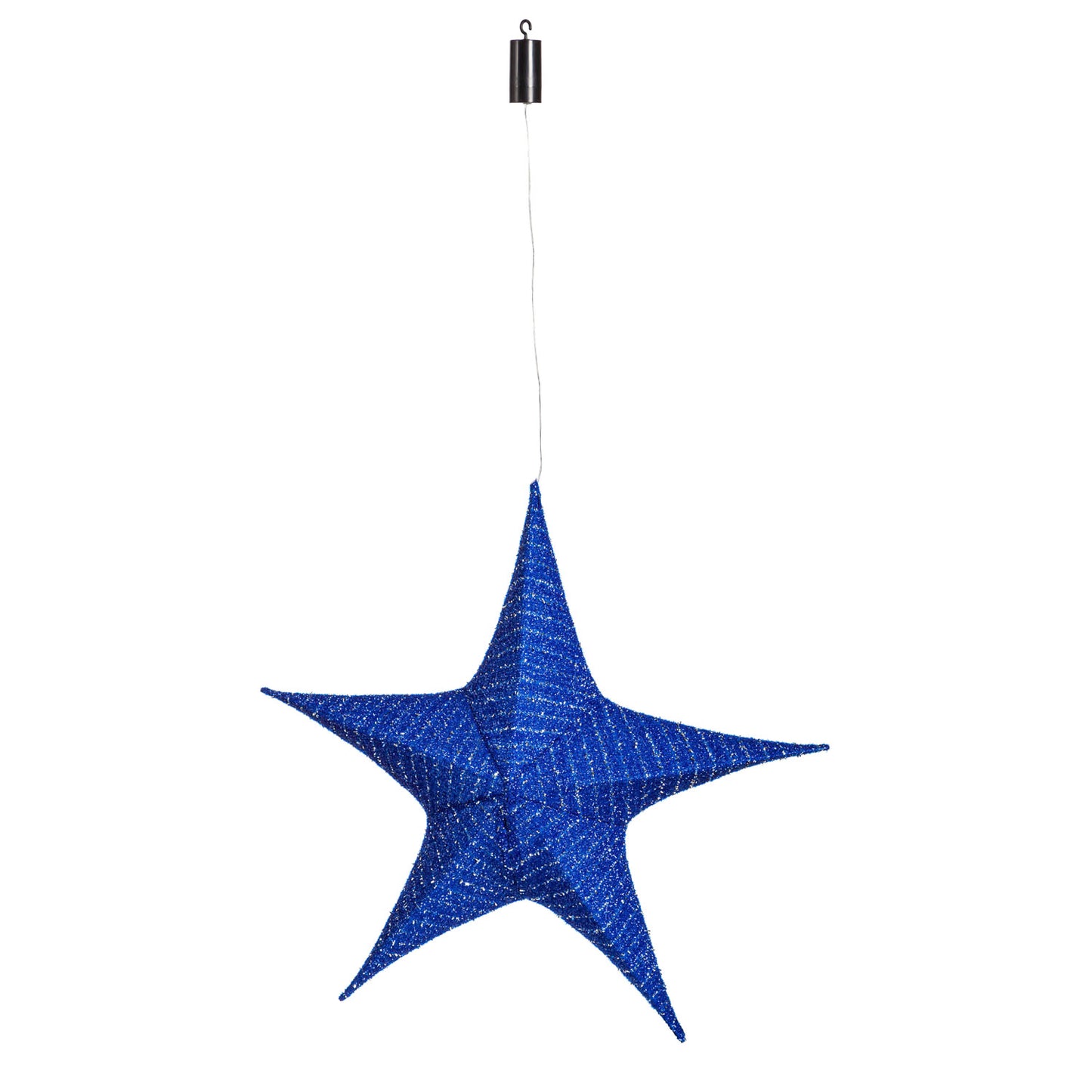 Red & Blue Large Lighted Fabric Stars