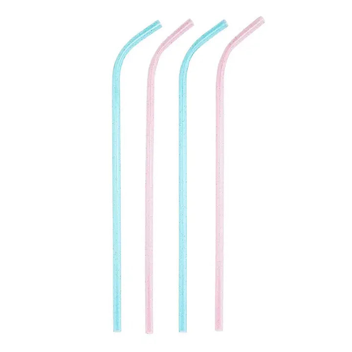 Wine Bottle Glitter Straws