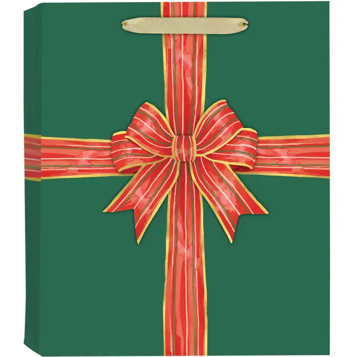 Bow-Tied Holiday Gift Bag