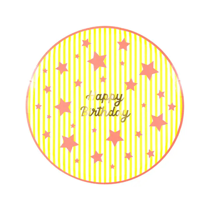 Happy Birthday Bright Star Side Plates