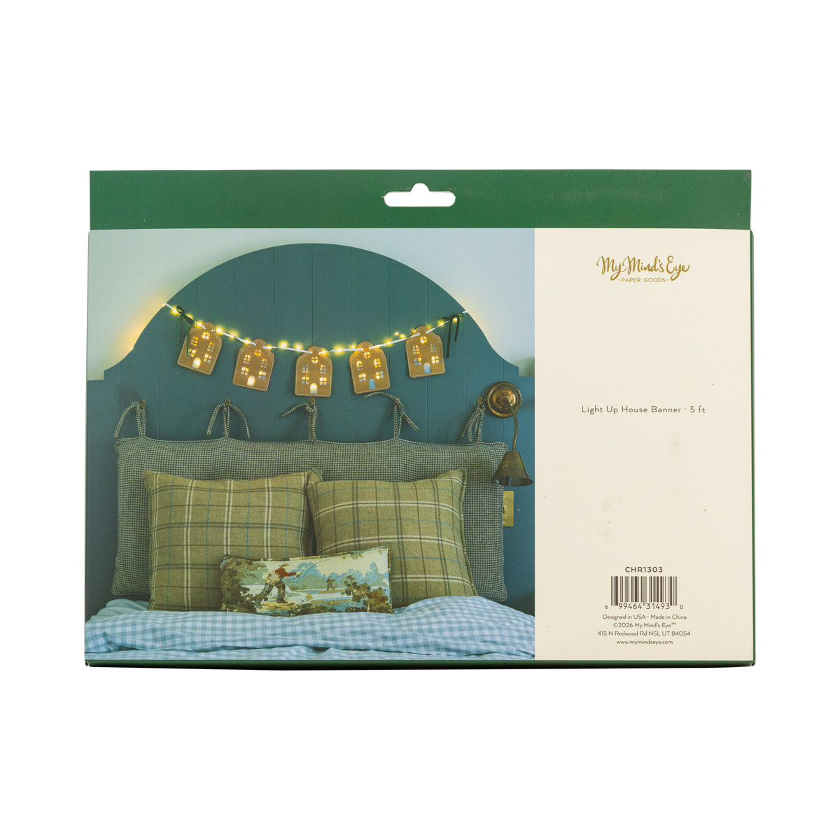 Light Up House Christmas Banner 5ft