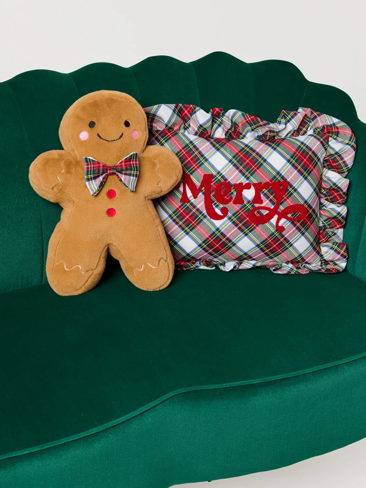 "Merry" Plaid Pillow