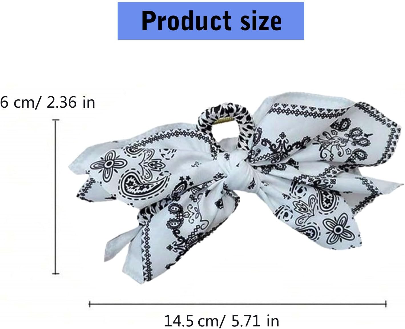 Black and White Bow Claw Clip