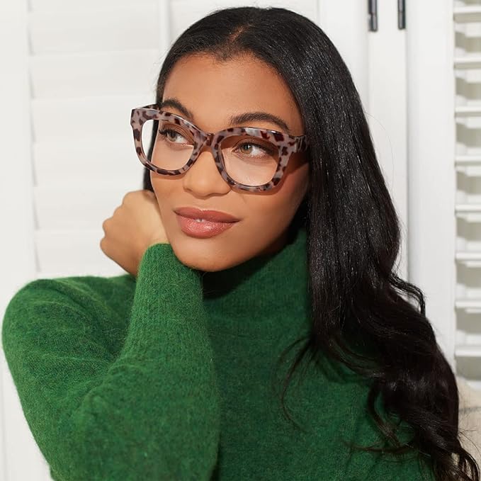 Gray Tortoise Clark Focus Blue Light Reader Glasses by Peepers