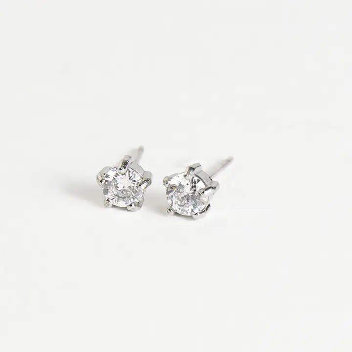 Round Stud Earrings