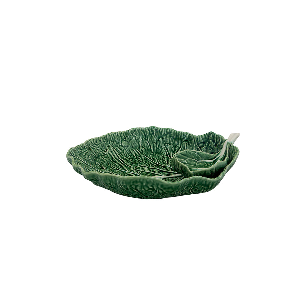 Cabbage Leaf with Large Bowl