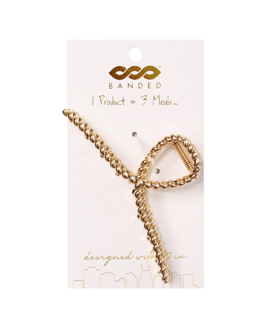 Gold Rope Lasso - Banded Claw Clip