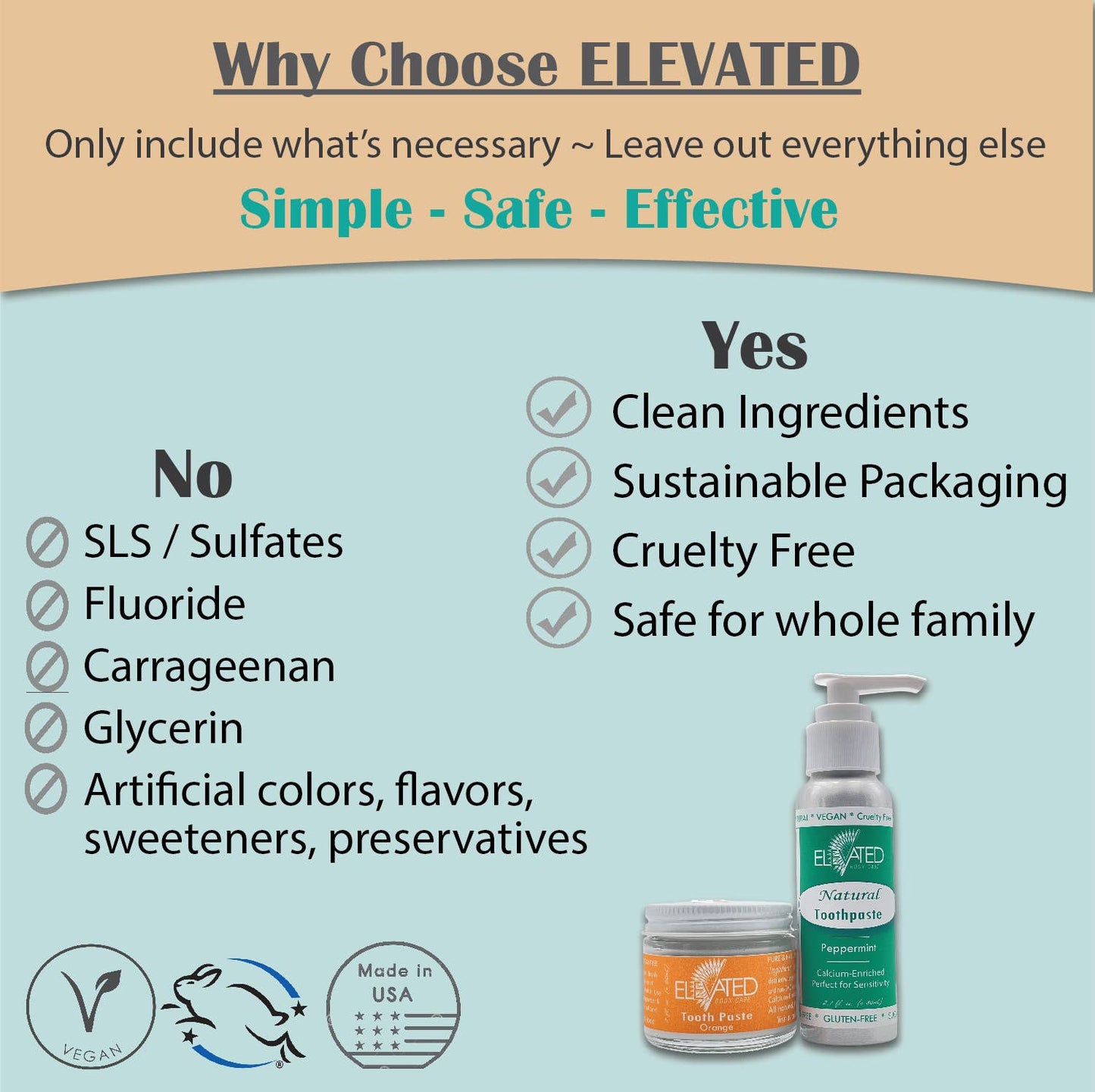 Elevated Cinnamon Natural Toothpaste: Fluoride FREE