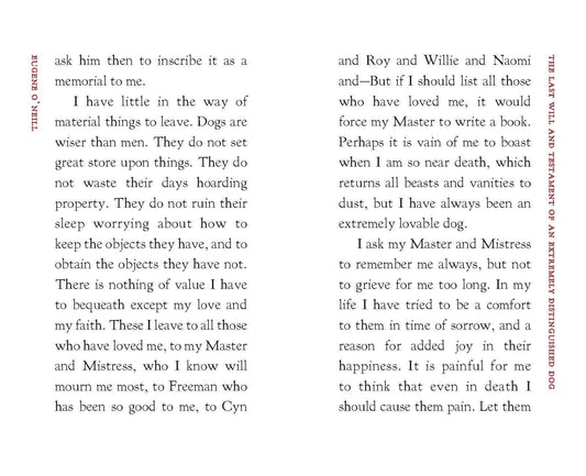 The Last Will and Testament of a Distinguished Dog