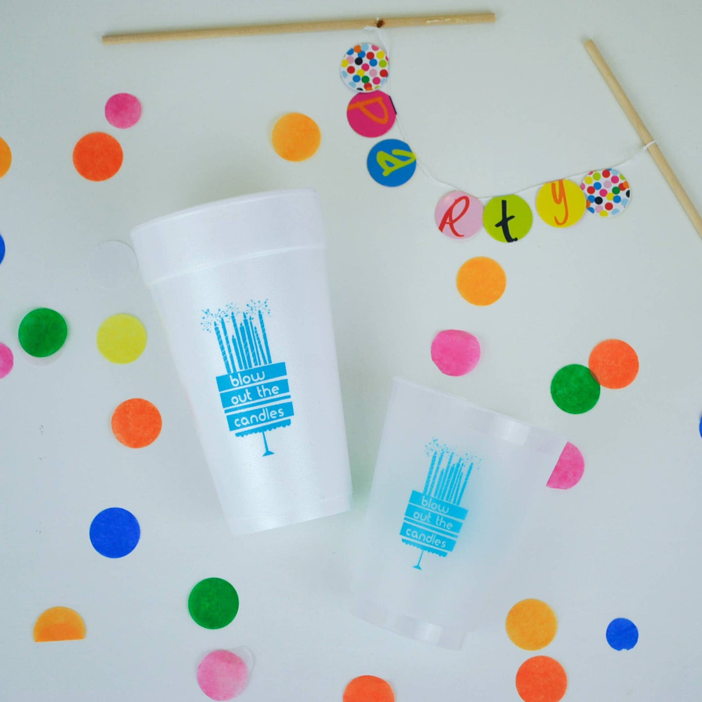 Birthday Cake Styrofoam Cups