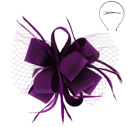 Feathered Sinamay Fascinator