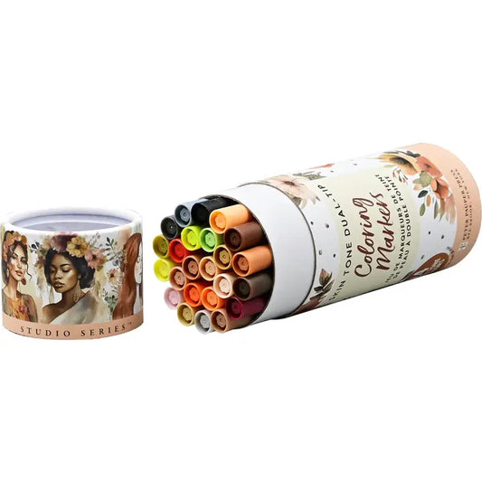 Dual-Tip Skin Tone Markers - Set of 24