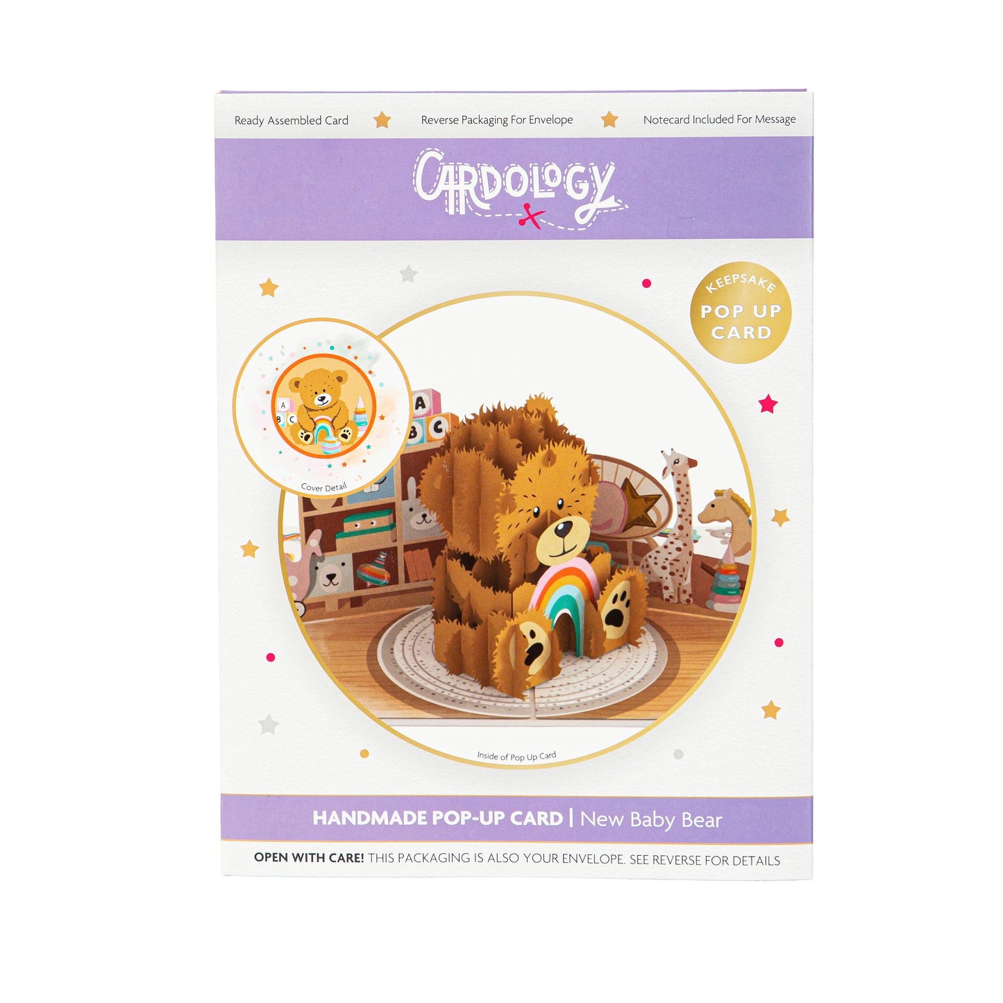 New Baby Bear Paper Pop Up Card