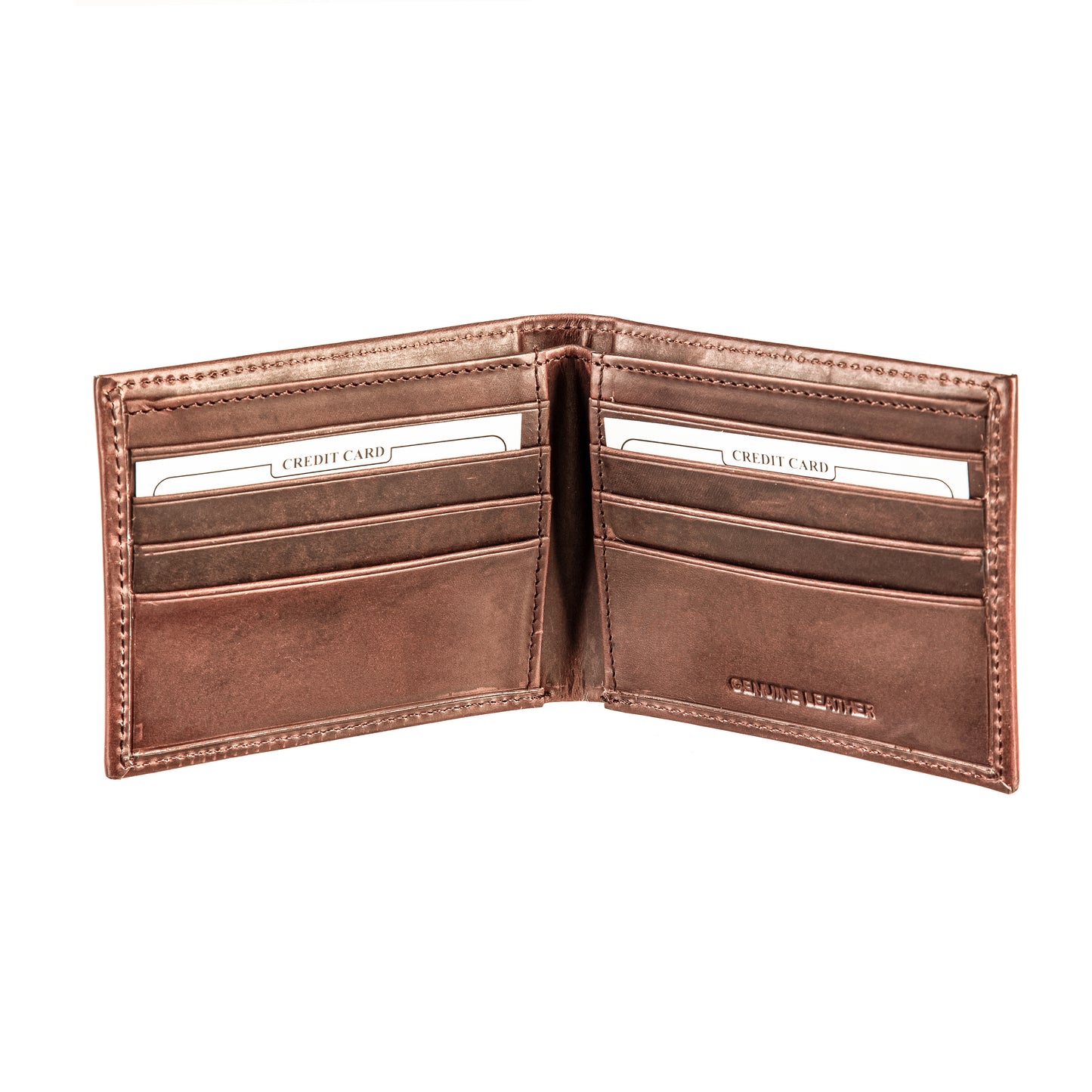 Texas Tech 100% Genuine Leather Brown Bi-Fold & Tri-Fold Wallet