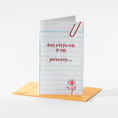 Old School, You're Cute! Mini Greeting Card